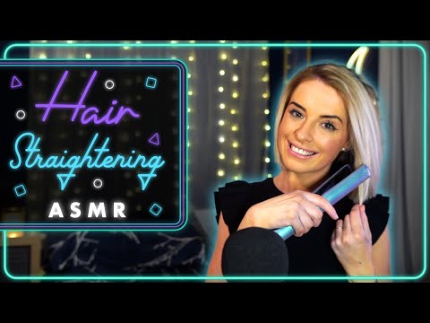 [ASMR] Relaxing Hair straightening / Straightening hair / Hair play / Flat Iron / Hot Iron !!!