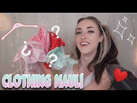 asmr ☁️ clothing haul (+ try on!)