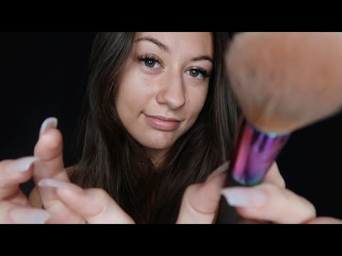 [ASMR] Face Brushing & Whispered Affirmations For Relaxation (Personal Attention)