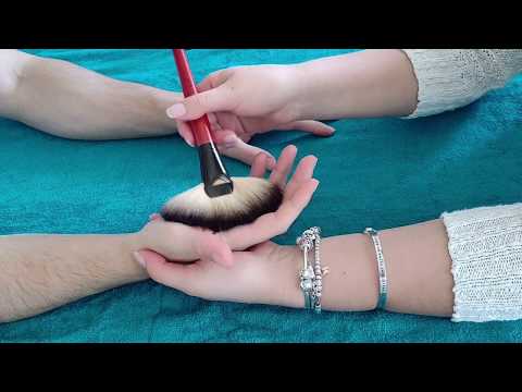 ASMR Relaxing Hand Creamy Massage and Brushing to Reduce Stress - No Talking