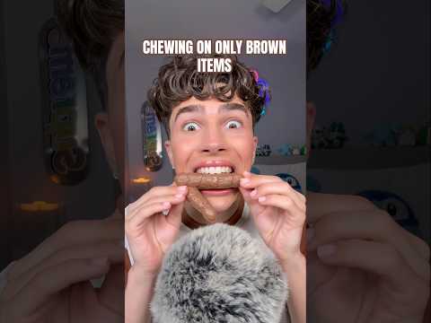 Chewing on only brown items #asmr