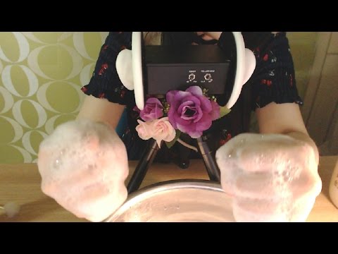 한국어 Korean ASMR 손씻기 거품마사지 3Dio Water, Bubble Massage, Washing sound