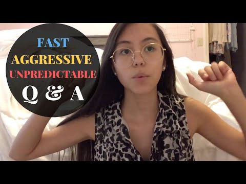 ASMR | Fast Aggressive Triggers and Q&A | fast hand sounds and repeating words