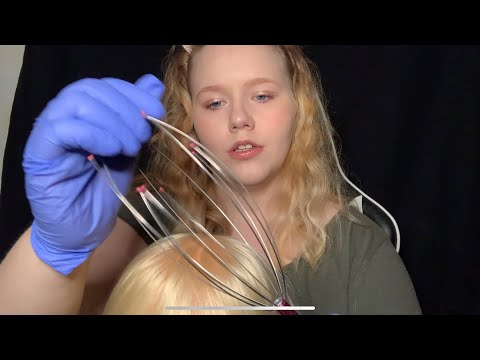 ASMR scalp hair treatment
