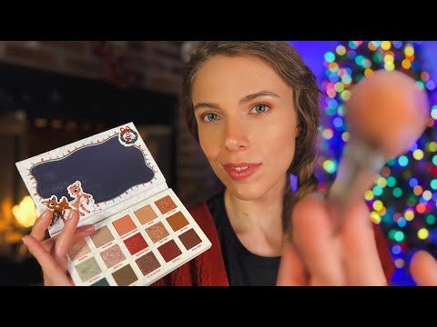 ASMR | Best Friend Does Your Holiday Party Makeup 🎄 Personal Attention