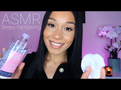 ASMR Skincare And Hair brushing 💜 Soft Personal Attention W/ Layered Sounds