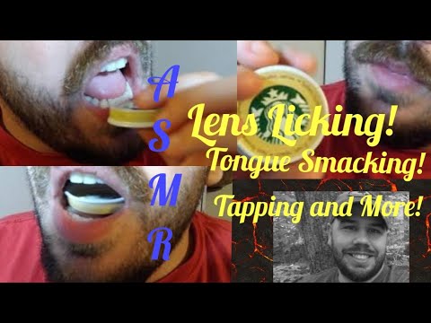ASMR Lens Licking! Tongue Smacking!  Item Tapping Good Time!
