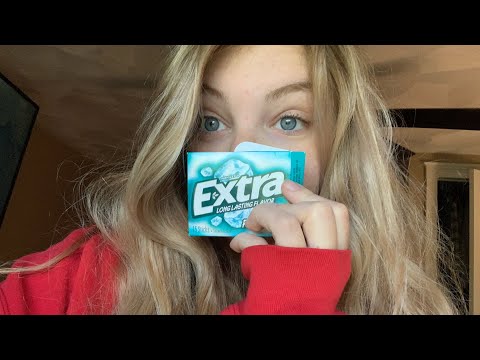 ASMR GUM CHEWING AND WHISPER RAMBLES 💛
