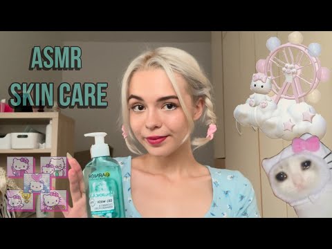 ASMR DOING YOUR SKINCARE ( PERSONAL ATTENTION )// АСМР УХОД ЗА ЛИЦОМ