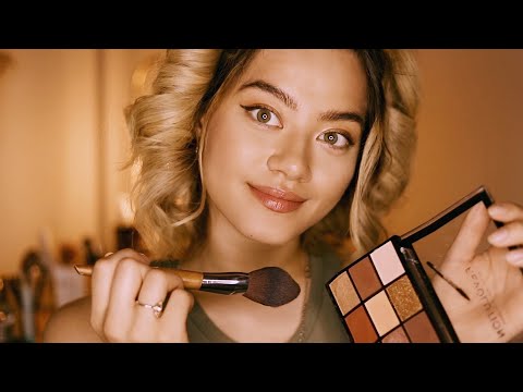 [ASMR] Doing Your Makeup| Face Touching| Personal Attention| Mouth Sounds| Close Whisper| Roleplay