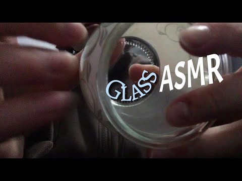 ASMR textured Glass tapping & scratching triggers (no talking)