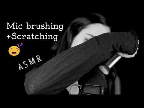 ASMR Mic brushing and scratching 🎧 trigger (intense), ear to ear // B&W part 1