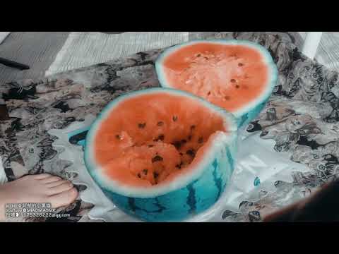 ASMR  吃西瓜咀嚼音 watermelon EATING,chewing调小音量