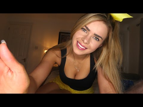 ASMR GIRL NEXT DOOR GETS YOU INTO BED 💤💛 (Up Close Personal Attention, Ear to Ear, Binaural Tingles)