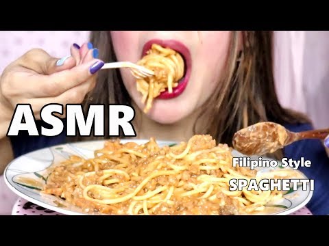 ASMR Filipino Spaghetti Eating Sounds | 스파게티