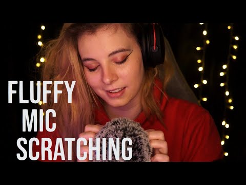ASMR cozy Fluffy Mic Scratching & Breathing Sounds - no talking