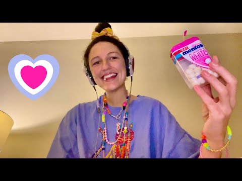 ASMR ~ 🍬 💖 a TINGLY lil life update w/ CLOSE-UP gum whispers 🍬 💖