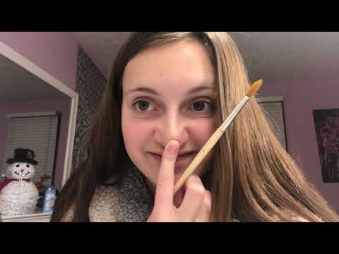 ASMR PAINTING AND TRACING YOUR FACE TO SLEEP