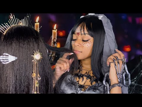ASMR | 🦇 Girl Who Is Secretly OBSESSED With You Plays With Your Hair | Halloween Edition 🎃