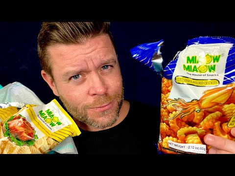 ASMRtist Tries Cuttlefish Flavored Snack from Malaysia!