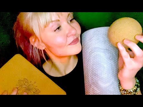 ASMR with Yoga / Massage triggers 🌙 Cork & Foam tapping