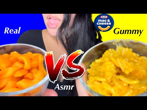 Asmr Real vs Gummy Food Mac & Cheese No Talking