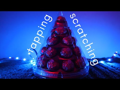 ASMR | Tapping, Scratching, Crinkle Sounds on Ferrero Rocher Christmas Cone - No Talking