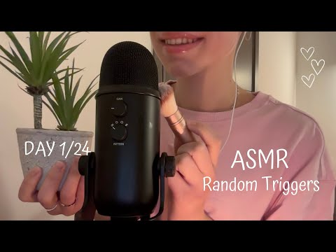 ASMR RANDOM TRIGGERS (sticky fingers, brushing, tapping & more) 💗