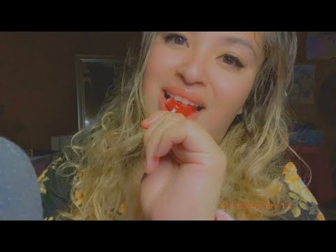 ASMR| Lollipop eating, lots of mouth sounds| intense sounds, whispering