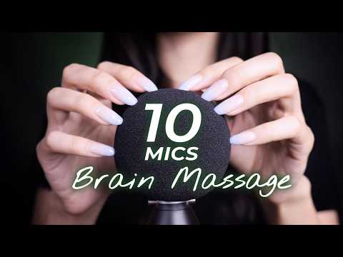 ASMR Brain Massage on 10 Different Mics (No Talking)