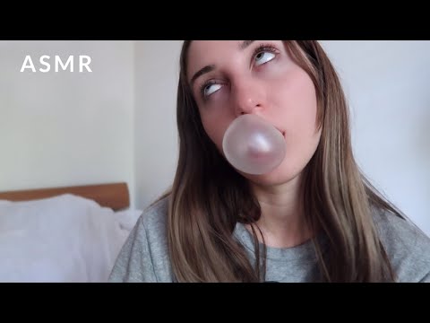 ASMR | Best Friend Annoys You Roleplay (gum chewing, poking, tickling, face touching, hair brushing)