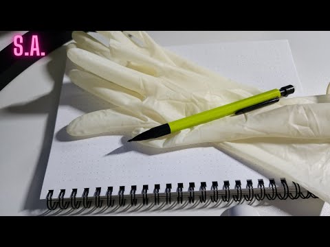 Asmr | Writing random words with Surgical Gloves