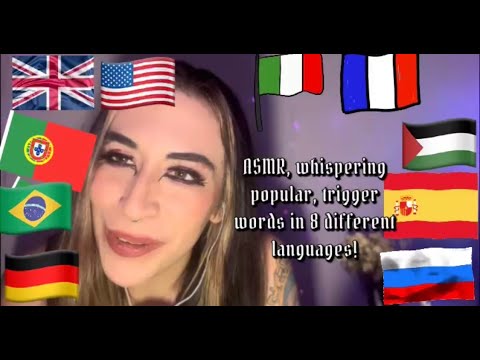 ASMR Whispering popular trigger words in 8 different languages! English, Russian, Arabic, & more