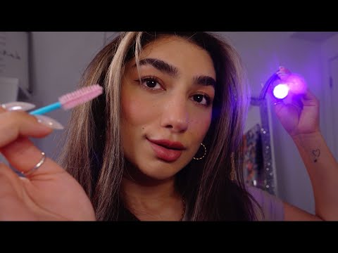 ASMR • something is in your eye, let me pluck it out! (spoolie, plucking, camera touching)
