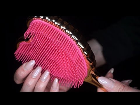 ASMR with Hair Brushes [Aggressive Bristle Scratching]