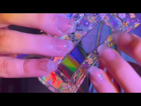 ASMR Fast and Aggressive Tapping On hair Clips and Pendants 🧿🔮💜💅