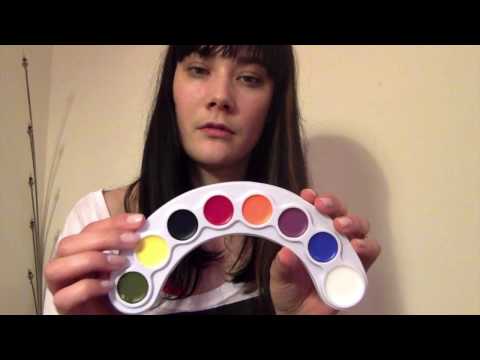 ASMR face painting role-play with brush sounds and tapping (softly spoken)