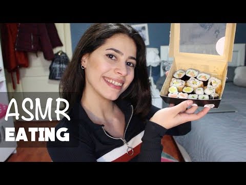 TÜRKÇE ASMR / SUŞİ YİYORUM! / Sushi Eating Sounds 2