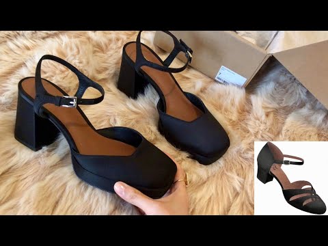 ASMR Unboxing Reformation Marisol Platform Heel Looped (so you don’t have to)
