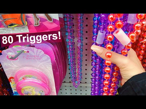 ASMR 80 TRIGGERS IN 10 MINUTES AT THE DOLLAR STORE $