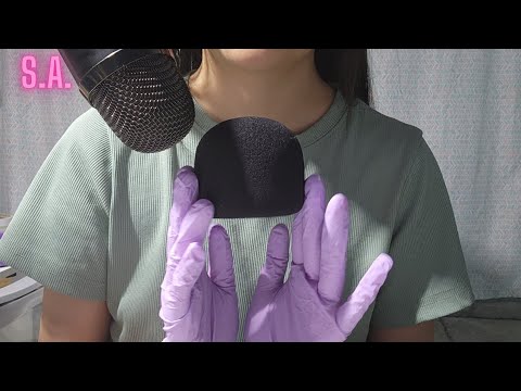 Asmr | Playing with Mic Cover, Hand Movements & Mouth Sounds