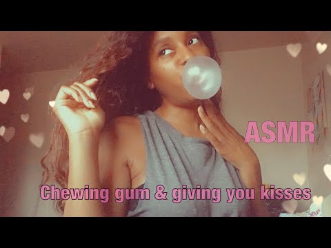 ASMR | Chewing Gum And Giving You Kisses For 3mins💋