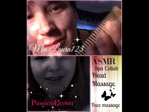 ASMR Spa Roleplay Collab With MinxLaura123! Hair Play, Face Massage.
