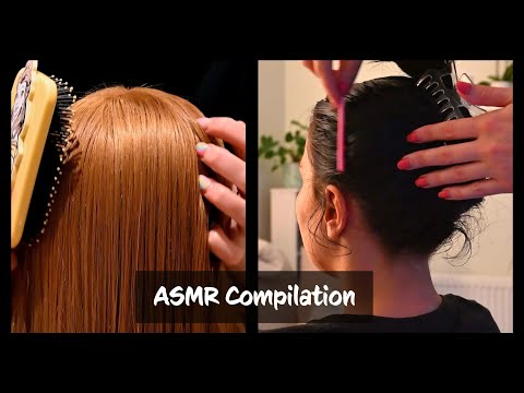ASMR The Best of Hair Compilation - NO TALKING (Hair Play, Hair Brushing, Hair Massage, Shampoo)