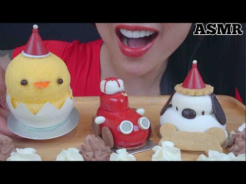ASMR MOUSSE CAKE (SOFT RELAXING EATING SOUNDS) LIGHT WHISPERS | SAS-ASMR