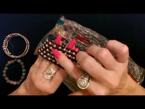 ASMR Request | Cellophane Bag Crinkling & Bracelet Show & Tell (Whisper)