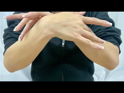 ASMR Relaxing Hand Movements/Sounds + Sleeve Rolling