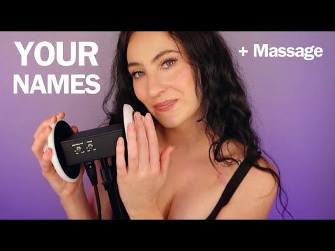 ASMR Whispering My Subscribers Names + Ear Massage - MERRY CHRISTMAS 🎄