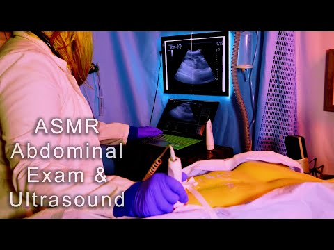 ASMR Abdominal Ultrasound & Exam | Medical Role Play