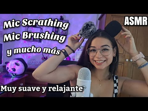 ASMR MIC SCRATCHING + BRUSHING!😴 Strocking, rubbing, pumping... RELAJANTE! ASMR en español-Pandasmr